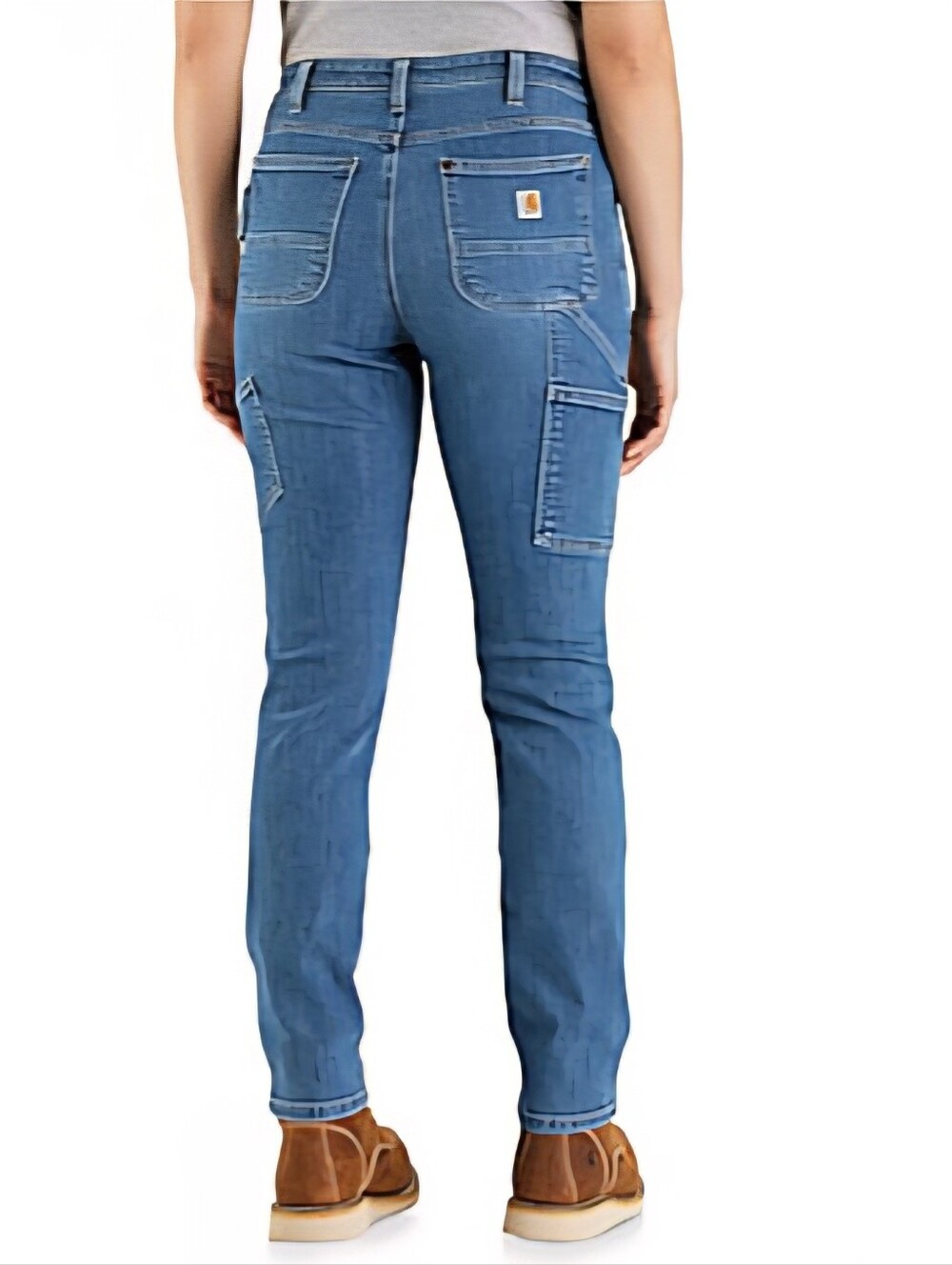 Carhartt "Rugged Flex Double Front Jean Relaxed Fit" Blue, Women's Size 16 Tall